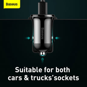 Baseus Grain Pro Car Charger (Dual USB 4.8A)
