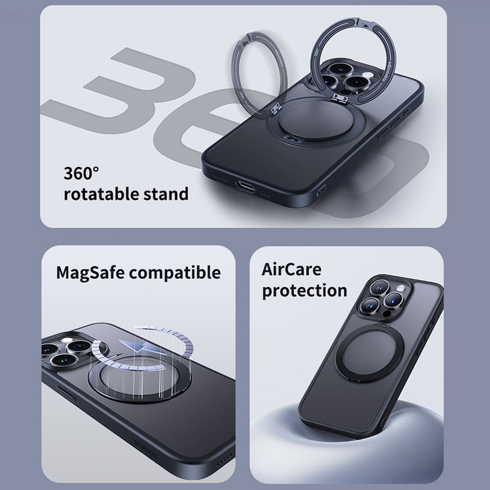 Baseus CyberLoop Series Magnetic Phone Case for iPhone 15/15 Pro/15 Plus/15Pro Max-Frosted Black