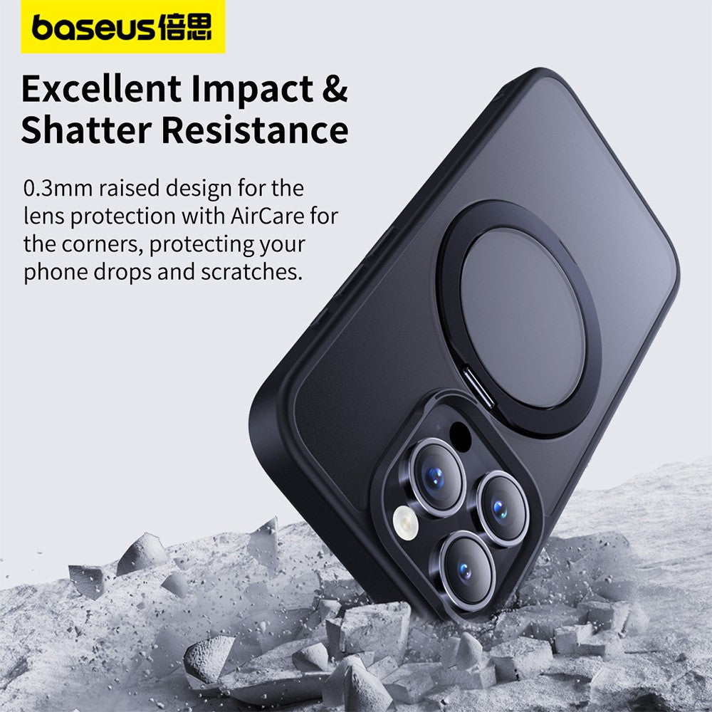 Baseus CyberLoop Series Magnetic Phone Case for iPhone 15/15 Pro/15 Plus/15Pro Max-Frosted Black