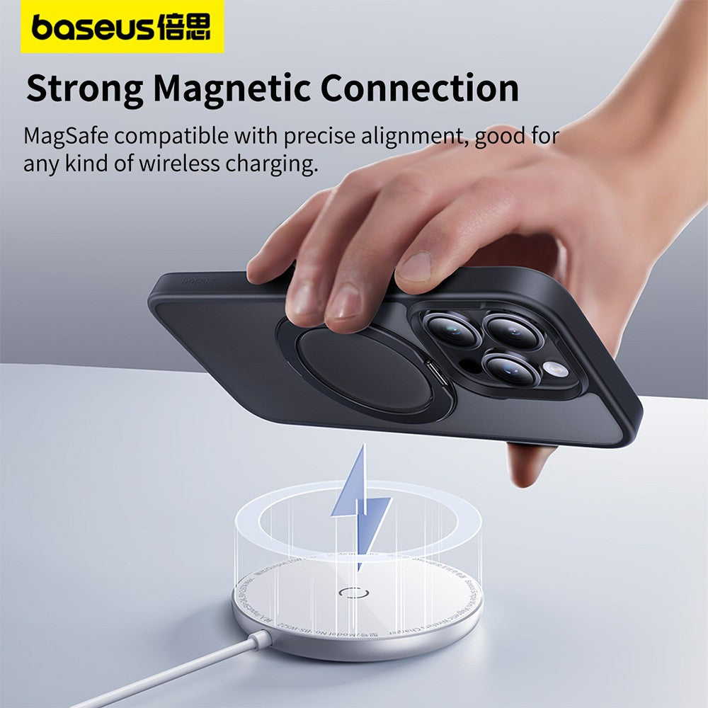 Baseus CyberLoop Series Magnetic Phone Case for iPhone 15/15 Pro/15 Plus/15Pro Max-Frosted Black