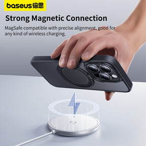 Baseus CyberLoop Series Magnetic Phone Case for iPhone 15/15 Pro/15 Plus/15Pro Max-Frosted Black