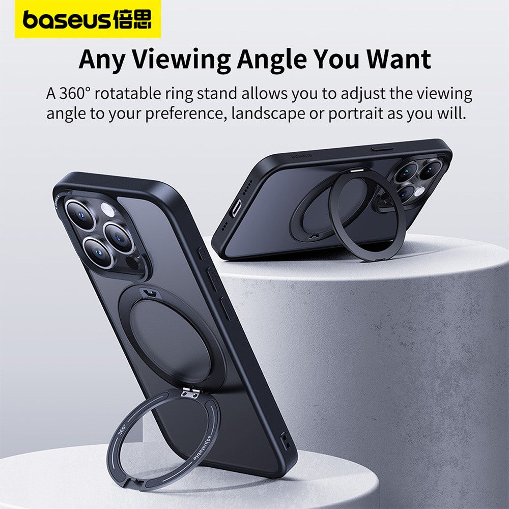 Baseus CyberLoop Series Magnetic Phone Case for iPhone 15/15 Pro/15 Plus/15Pro Max-Frosted Black