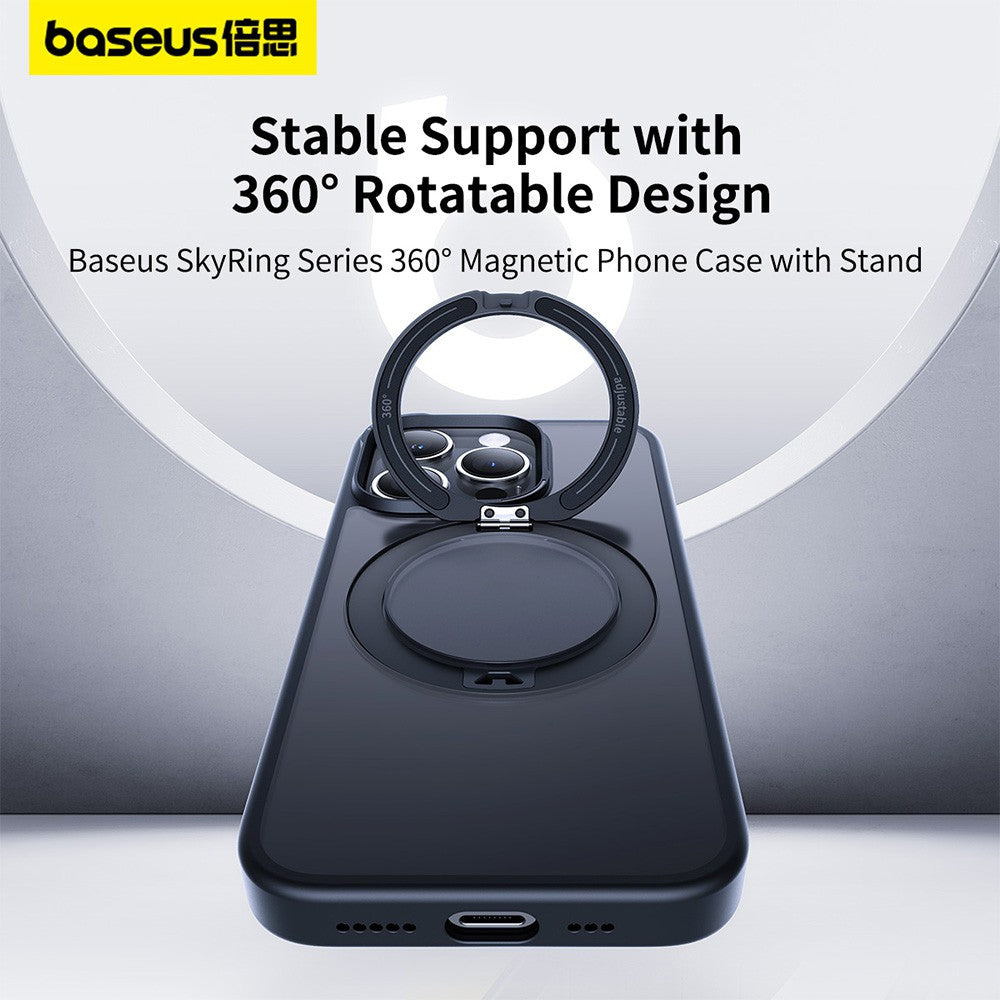 Baseus CyberLoop Series Magnetic Phone Case for iPhone 15/15 Pro/15 Plus/15Pro Max-Frosted Black