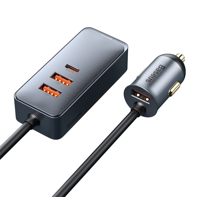 Baseus Share Together PPS Multi-port Fast Charging Car Charger with Extension Cord 120W