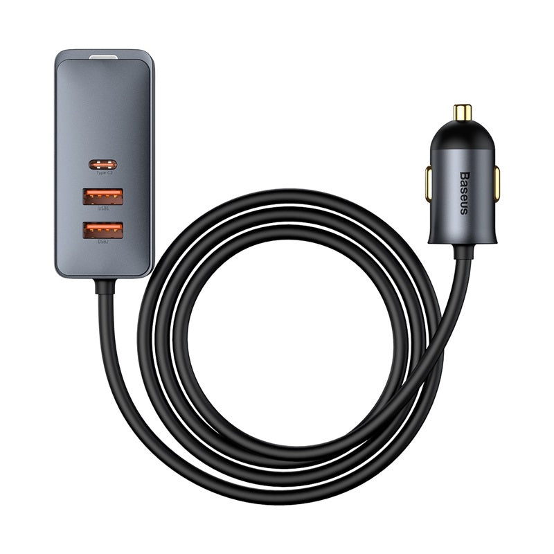 Baseus Share Together PPS Multi-port Fast Charging Car Charger with Extension Cord 120W