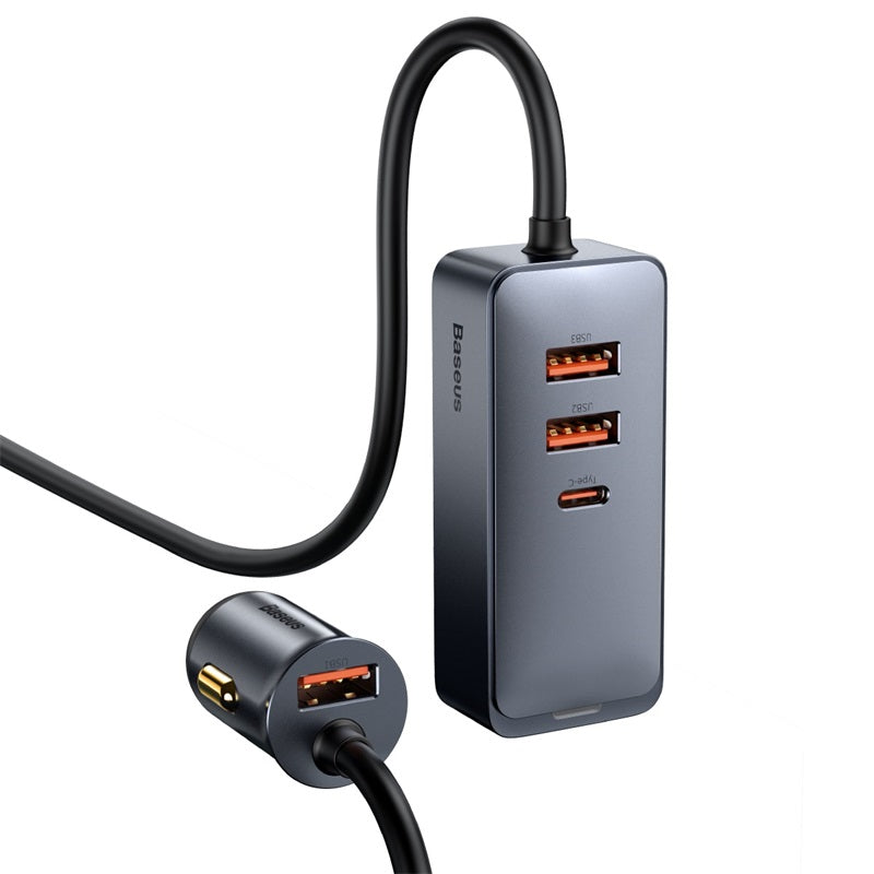 Baseus Share Together PPS Multi-port Fast Charging Car Charger with Extension Cord 120W