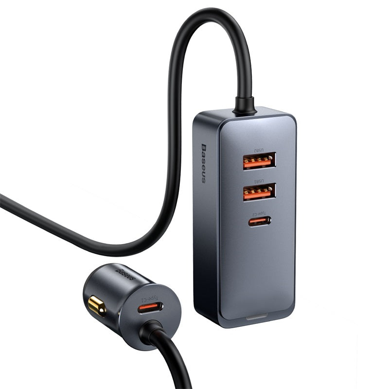 Baseus Share Together PPS Multi-port Fast Charging Car Charger with Extension Cord 120W