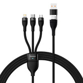 Baseus Flash Series Ⅱ Two-for-three Charging Cable U+C to M+L+C 100W 1.2m