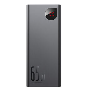 Baseus Adaman Metal Digital Display Quick Charge Power Bank 20000mAh 65W Black（With Simple Series Charging Cable USB to Type-C 3A 0.3m Black )