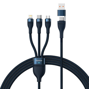 Baseus Flash Series Ⅱ Two-for-three Charging Cable U+C to M+L+C 100W 1.2m