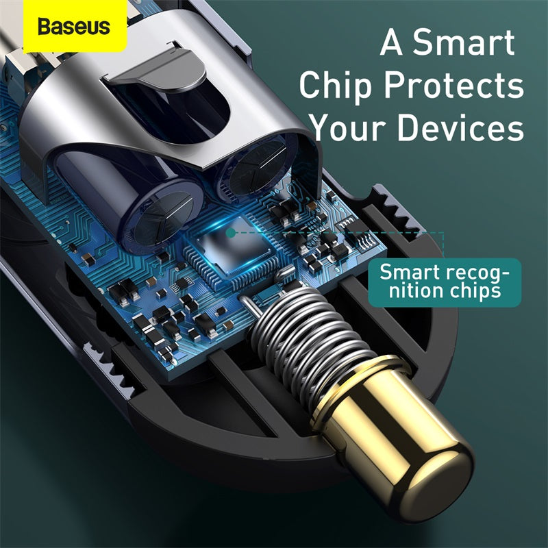 Baseus Share Together PPS Multi-port Fast Charging Car Charger with Extension Cord 120W
