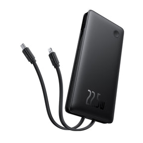 OS-Baseus Airpow Lite Power Bank 10000mAh 22.5W Dual-Cable Cosmic Black