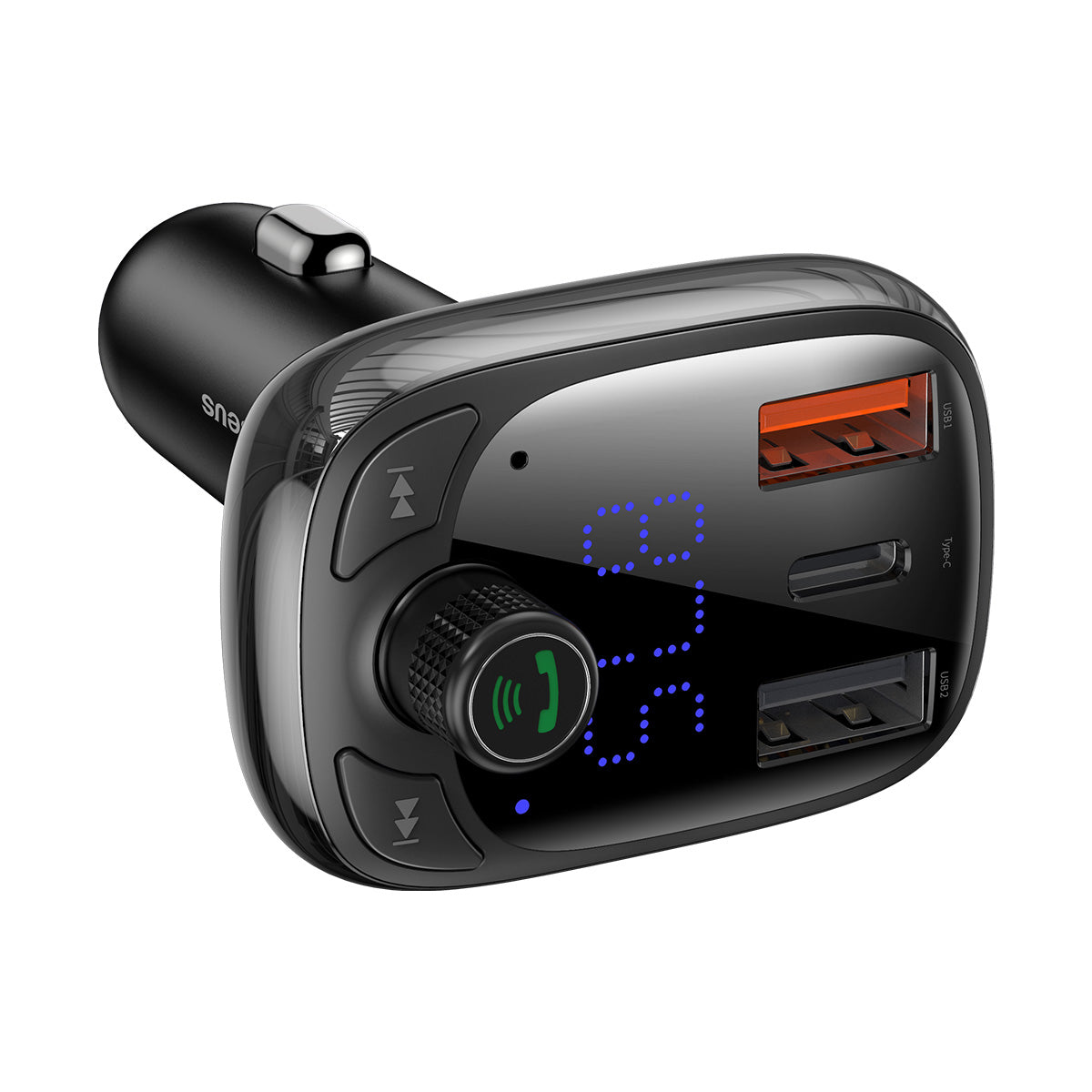 Baseus T Shaped S-13 Car Bluetooth MP3 Player (PPS Fast Charger Edition) Black