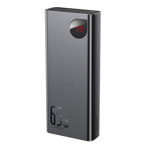 Baseus Adaman Metal Digital Display Quick Charge Power Bank 20000mAh 65W Black（With Simple Series Charging Cable USB to Type-C 3A 0.3m Black )