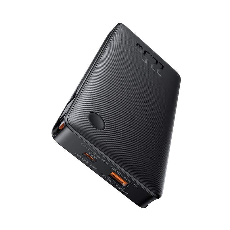 OS-Baseus Airpow Lite Power Bank 10000mAh 22.5W Dual-Cable Cosmic Black