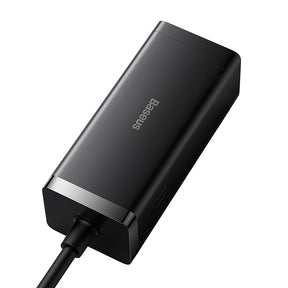 Baseus GaN3 Pro Desktop Powerstrip 2AC+2 U+2C 100W CN Black (With Mini White Cable Type-C to Type-C 100W(20V/5A) 1m Black）