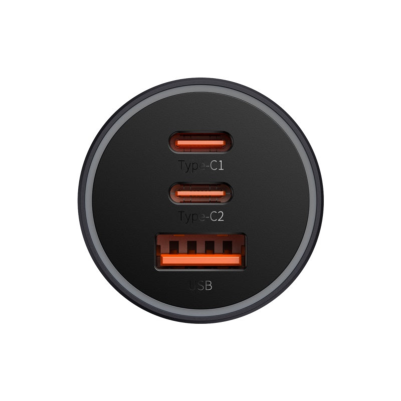 Baseus Golden Contactor Pro Triple Fast Charger Car Charger 65W U+C+C