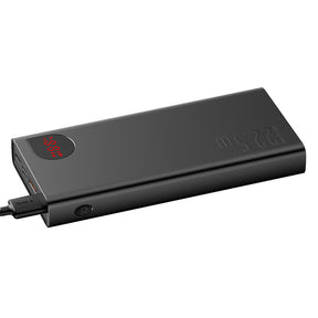 Baseus Adaman Metal Digital Display Quick Charge Power Bank 20000mAh 22.5W (With Simple Series Charging Cable USB to Type-C 3A 0.3m Black)