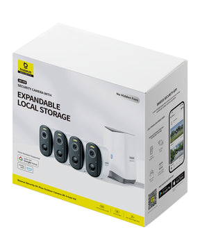 Baseus Security N1 Plus Outdoor Camera 2K 4-Cam Kit White