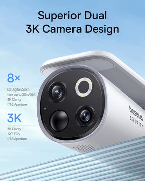 Baseus Security S1 Pro Outdoor Dual Camera 3K 2-Cam Kit White