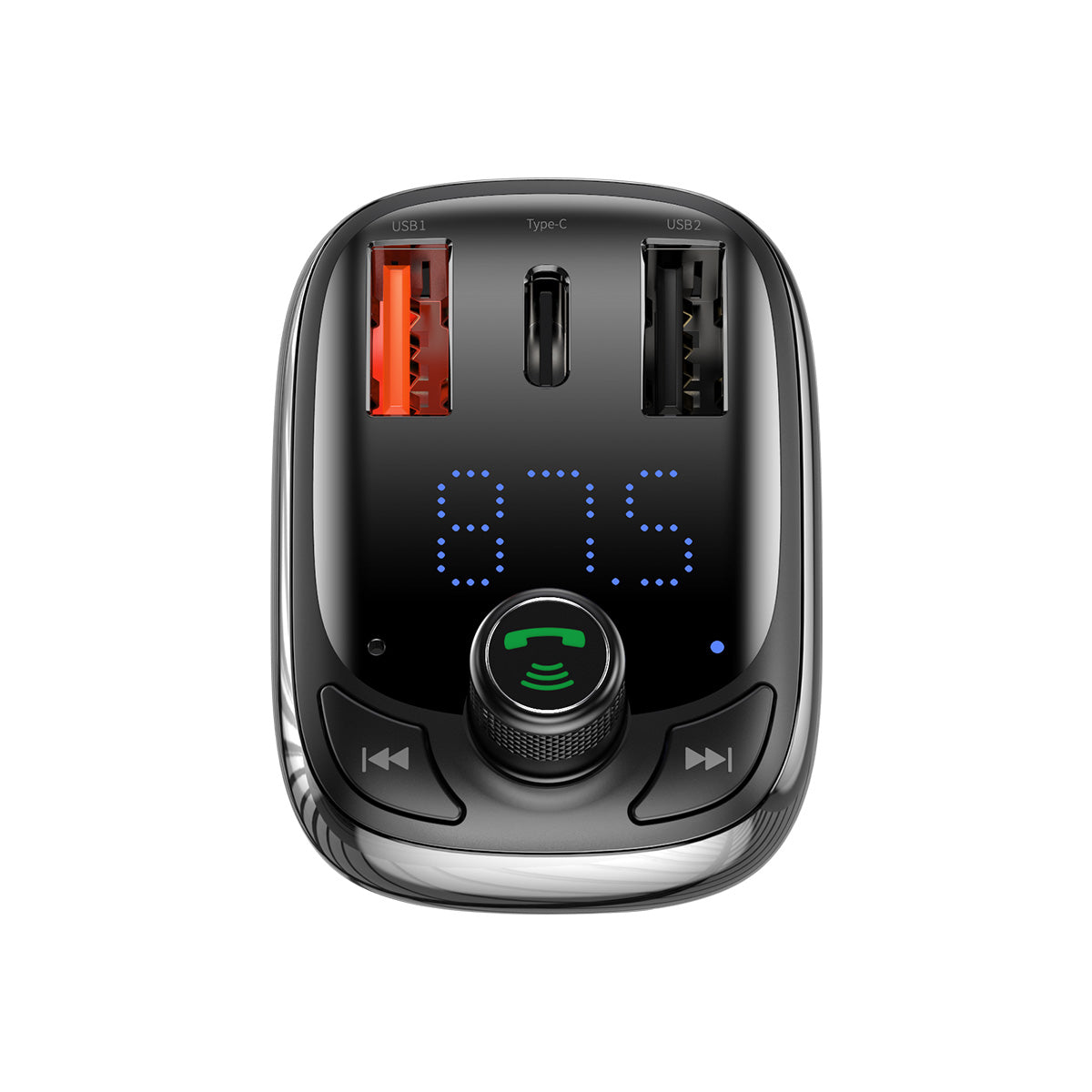 Baseus T Shaped S-13 Car Bluetooth MP3 Player (PPS Fast Charger Edition) Black