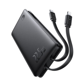 OS-Baseus Airpow Lite Power Bank 10000mAh 22.5W Dual-Cable Cosmic Black