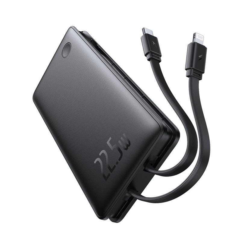 OS-Baseus Airpow Lite Power Bank 10000mAh 22.5W Dual-Cable Cosmic Black