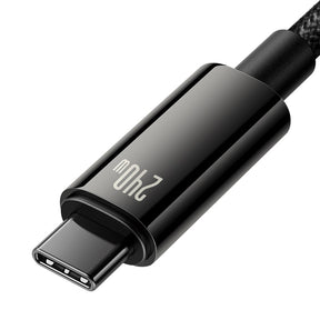 Baseus Tungsten Gold Fast Charging Data Cable Type-C to Type-C 240W 1/2/3m Black