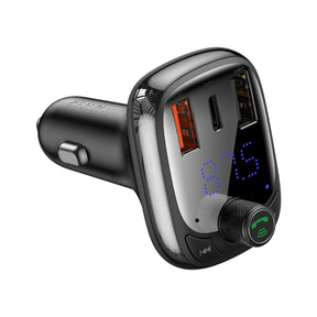 Baseus T Shaped S-13 Car Bluetooth MP3 Player (PPS Fast Charger Edition) Black
