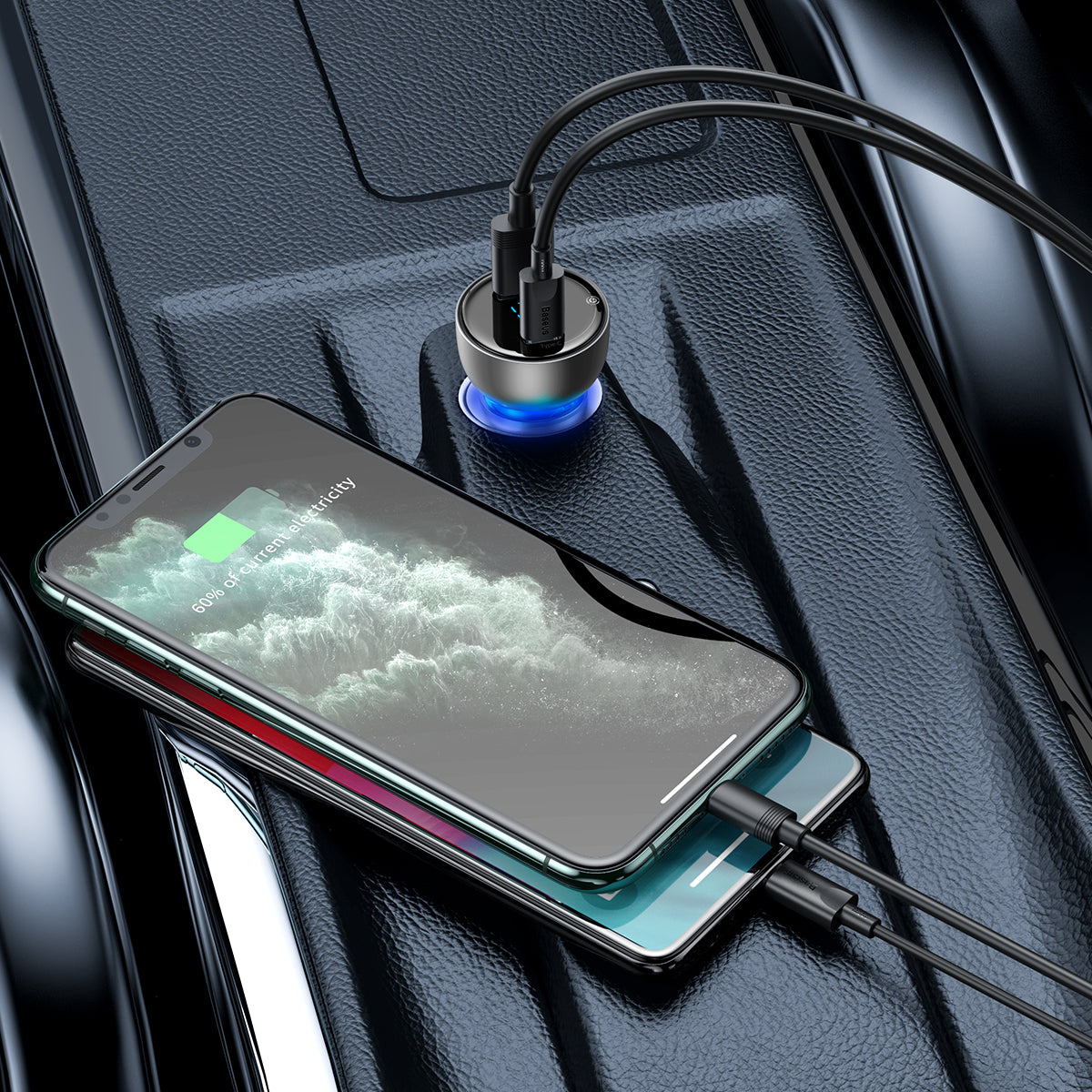 Baseus Particular Digital Display QC+PPS Dual Quick Charger Car Charger 65W
