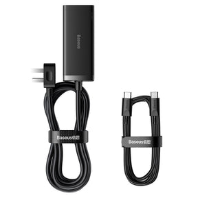 Baseus GaN3 Pro Desktop Powerstrip 2AC+2 U+2C 100W CN Black (With Mini White Cable Type-C to Type-C 100W(20V/5A) 1m Black）