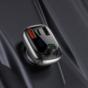 Baseus T Shaped S-13 Car Bluetooth MP3 Player (PPS Fast Charger Edition) Black
