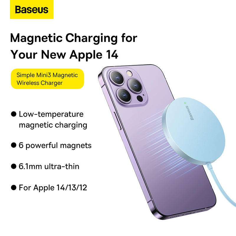 Baseus Simple Mini3 Magnetic Wireless Charger 15W