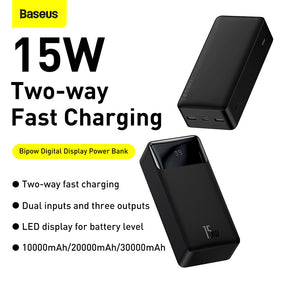 Baseus Bipow Digital Display Power Bank 30000mAh 15W