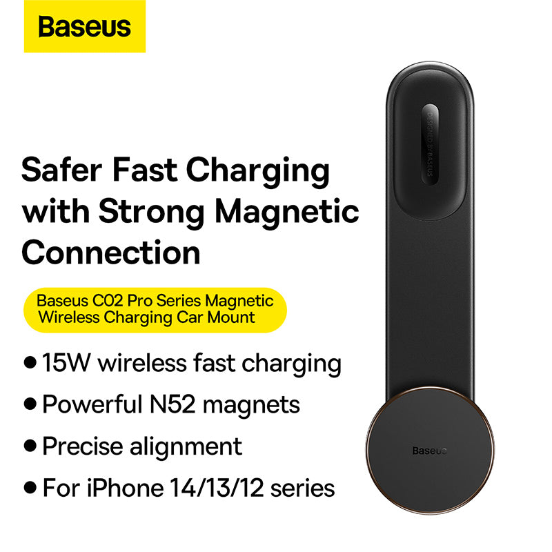 Baseus C02 Pro Magnetic Wireless Charging Car Mount