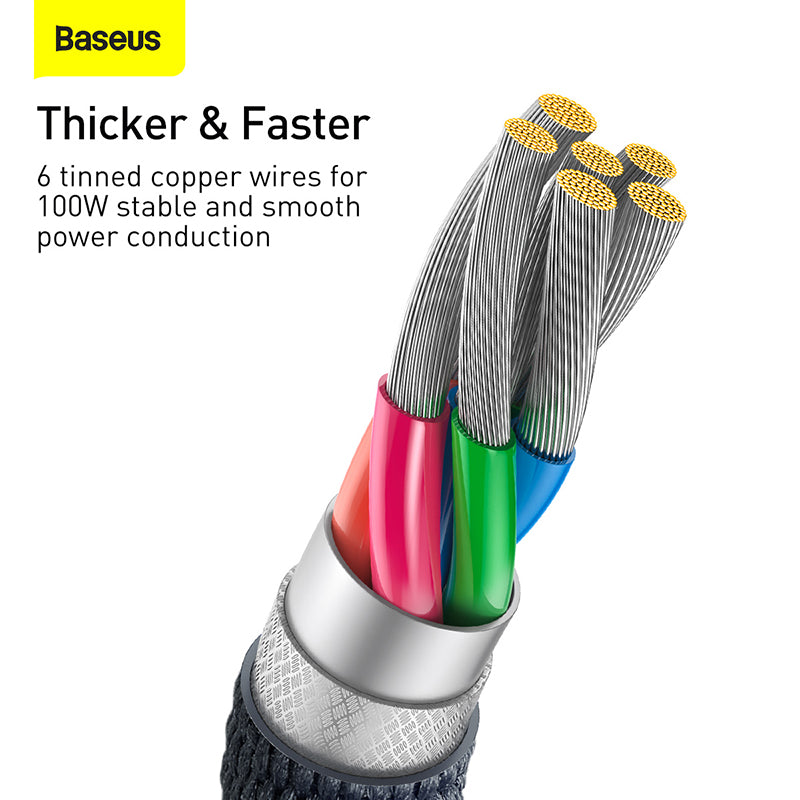 Baseus Crystal Shine Series Fast Charging Data Cable USB to Type-C 100W