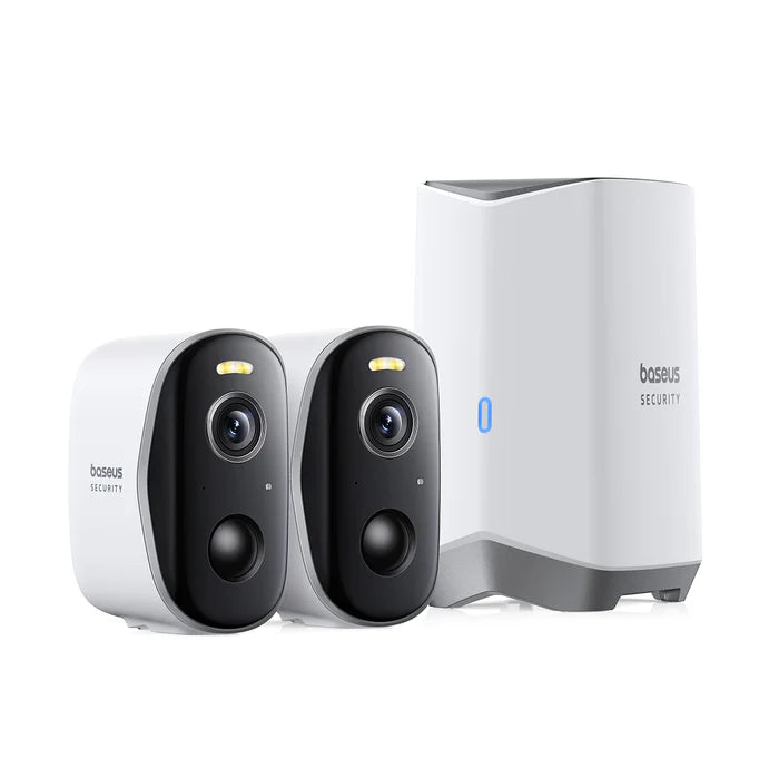 Baseus Security N1 Plus Outdoor Camera 2K  2-Cam Kit White