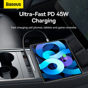 Baseus T-Space Series HUB for Tesla Cars (With a retractable 45W type-C cable)