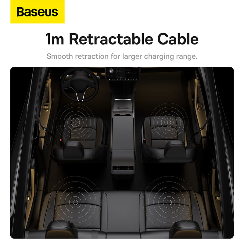 Baseus T-Space Series HUB for Tesla Cars (With a retractable 45W type-C cable)