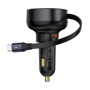 Baseus Enjoyment Pro Car Charger U+Retractable Type-C Cable 60W