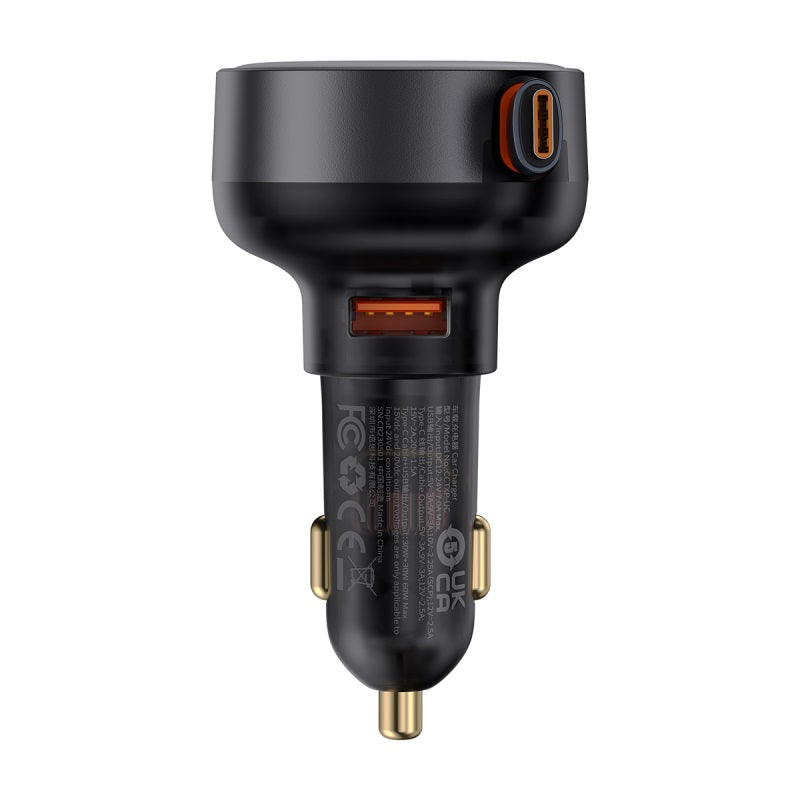 Baseus Enjoyment Pro Car Charger U+Retractable Type-C Cable 60W