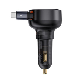 Baseus Enjoyment Pro Car Charger U+Retractable Type-C Cable 60W