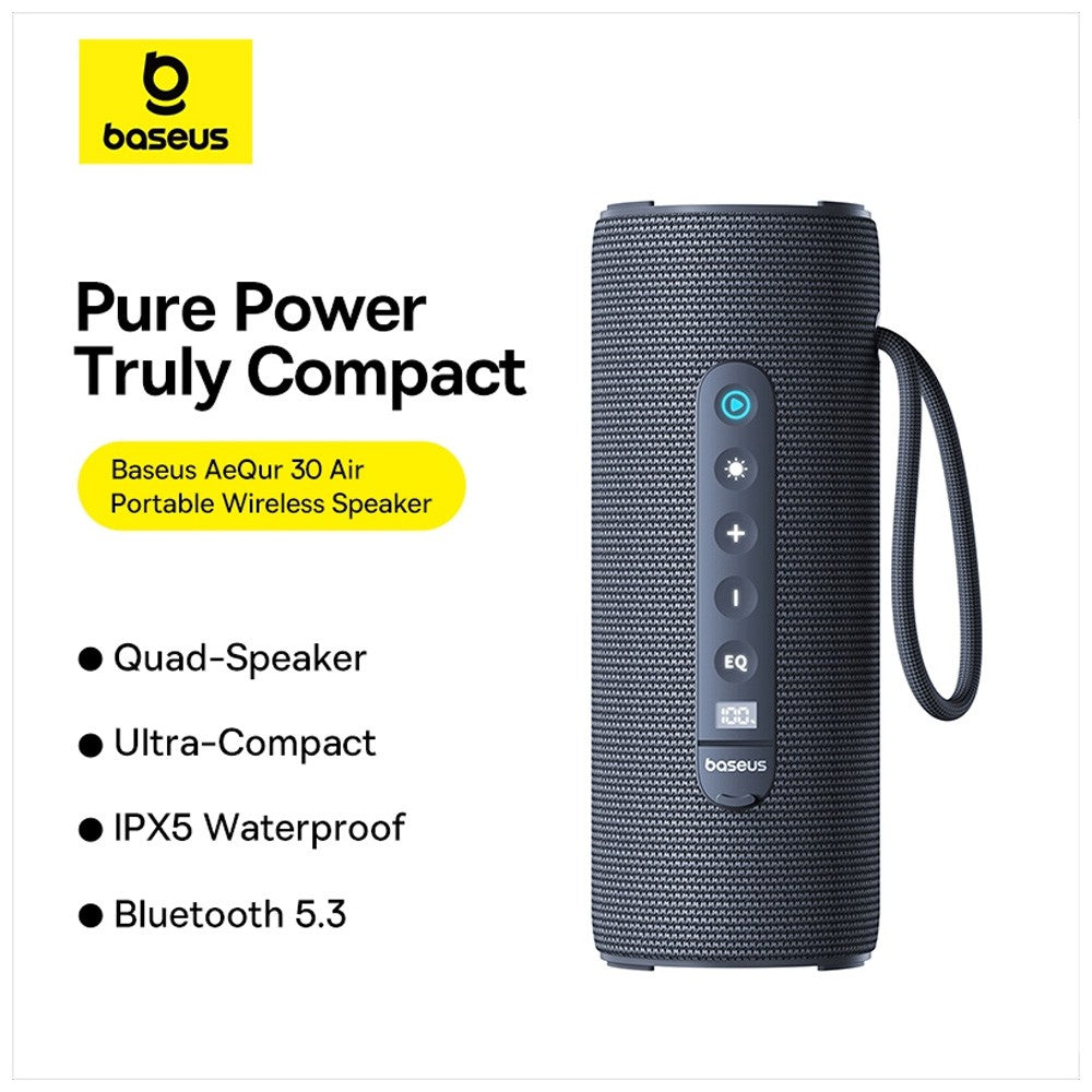 Baseus AeQur 30 Air Portable Wireless Speaker-Twilight Grey (A20072600826-00)