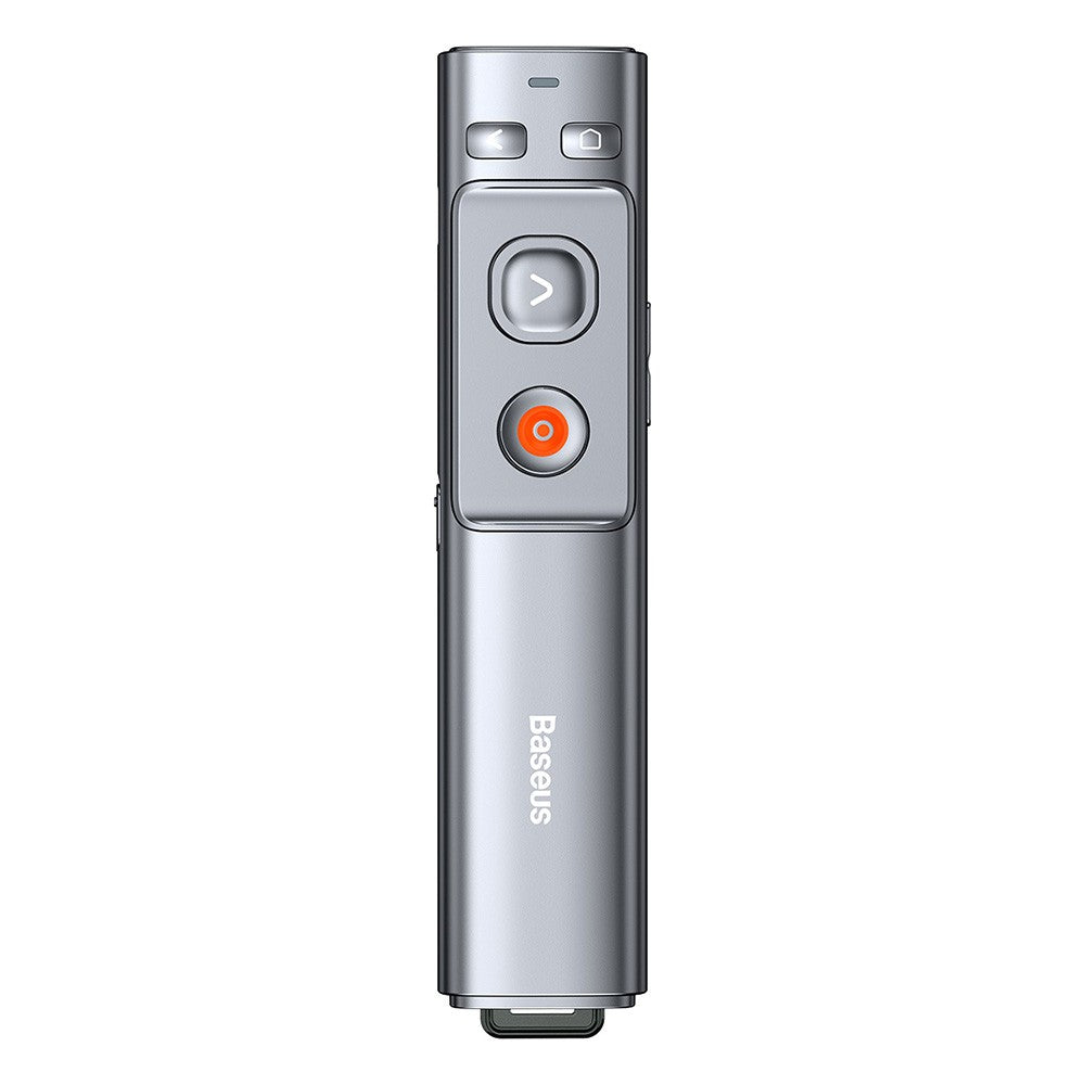 Baseus Orange Dot Wireless Presenter (Red Laser)-Grey