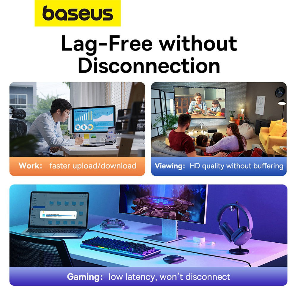Baseus High Speed CAT6 Gigabit Ethernet Cable 0.5/1/23/5M-Galaxy Blue