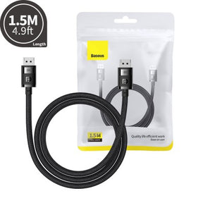 Baseus High Definition Series DP 8K to DP 8K Adapter Cable 1.5/2/3/5M-Cluster Black