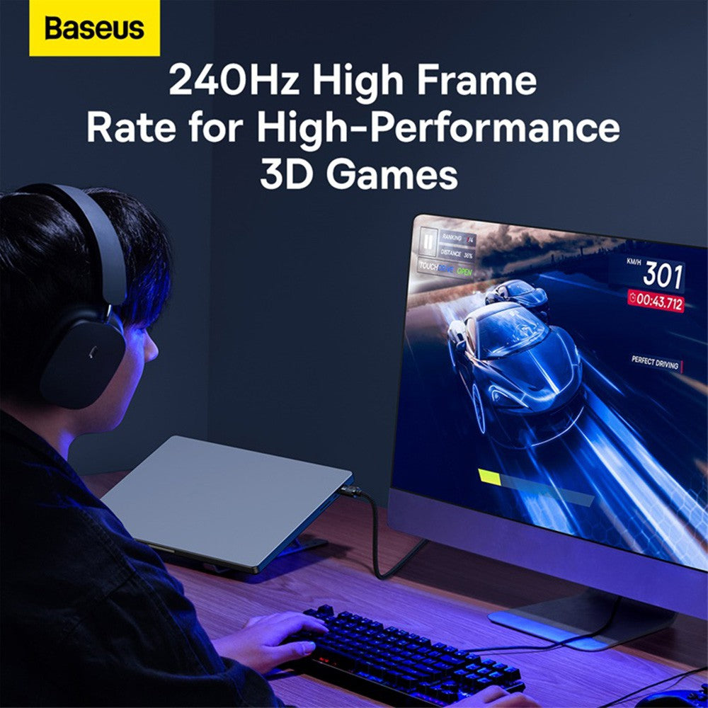 Baseus High Definition Series DP 8K to DP 8K Adapter Cable 1.5/2/3/5M-Cluster Black