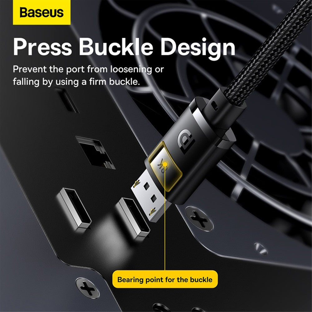 Baseus High Definition Series DP 8K to DP 8K Adapter Cable 1.5/2/3/5M-Cluster Black