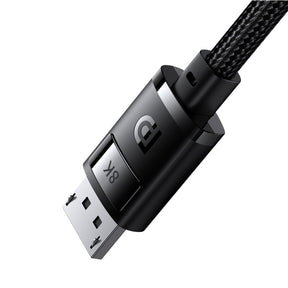 Baseus High Definition Series DP 8K to DP 8K Adapter Cable 1.5/2/3/5M-Cluster Black