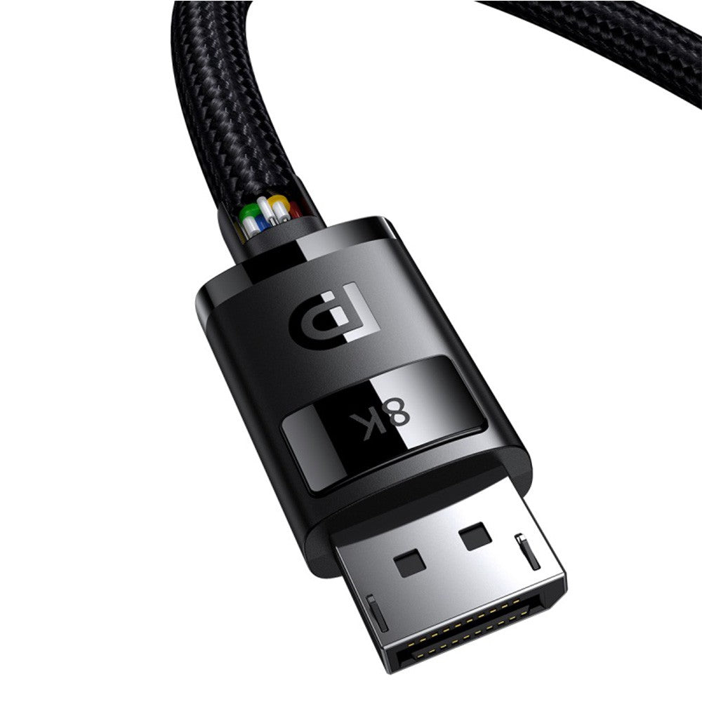 Baseus High Definition Series DP 8K to DP 8K Adapter Cable 1.5/2/3/5M-Cluster Black